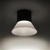 ouglres Lampada da Soffitto Nera Moderna, Plafoniera Led per Soggiorno, Spot a Una Fiamma In Alluminio Opaco e Acrilico, Faretti Industriali da 8w per Camera da Letto, Corridoio, Cucina e Ufficio