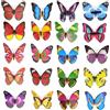 FENGQQKJ Set di 20 farfalle decorative con clip, decorazione di primavera, in metallo, per esterni, decorazione da tavolo