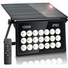 BOSITE 100W Faretto LED da Esterno Solare, Luci Solari da Esterno con Telecomando, 6500K Lampada Solare da Esterno, IP65 Impermeabile Faretti Solari per Giardino Patio Garage Parete
