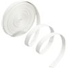GORGECRAFT 5mx10mmx1mm Strisce di Cuoio Pieghevoli Cinturino in Pelle Piatta Corda in Pizzo di Cuoio Sottile Bianco Corda in Pelle PU A Doppia Faccia per Animali Domestici Gioielli Utensileria