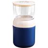 feyiubmen Tazza per cereali, 700 ml, per il pranzo, yogurt, a prova di perdite, in plastica, per bambini, impiegati, colazione, lavoro, scuola, picnic, viaggio (blu)