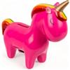 MIJOMA Salvadanaio in ceramica con serratura e chiave, design carino per bambini e adulti, ideale come confezione regalo per denaro e per la sicurezza dei soldi (unicorno rosa), MIJ-7840