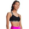 Under Armour Reggiseno Basso Incrociato, Blackwht, XS Donna