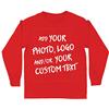 lepni.me Maglietta Bambini Manica Lunga Maglia Personalizzata, Aggiungere Il Logo Aziendale, Il Proprio Design o Foto, Fare T Shirt Regalo (7-8 Anni Rosso Multicolore)