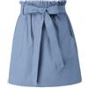 Generic Gonna con Tasca Decorata con Cintura da Donna Gonna Longuette a Trapezio in Vita Elastica Abito Estivo-Grigio Blu-S