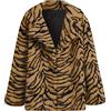 MaNMaNing Cappotto Donna Invernale Finta Pelo Cappotto Da Donna Di Media Lunghezza Con Stampa Leopardata Come La Neve Cappotto Sexy In Finta Pelliccia Elegante Giacca Giubbotto Parka Donna