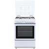 De'Longhi DL 664 EW - Cucina a gas con forno elettrico, 4 fuochi, 60x60 cm, bianco, Classe energetica A