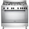 De'Longhi GEMMA96GVED - Cucina a gas con forno a gas, 90x60 cm, Inox, Classe energetica A