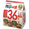Marukome Zuppa Miso Ryotei no Aji 4 Sapori, Confezione da 36 Zuppe Miso Istantanee Giapponesi (Alghe Wakame, Cipolle Verdi, Tofu, Aburaage)