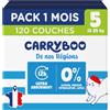 CARRYBOO Delle nostre regioni - Pannolini misura 5 12-25 kg - Pannolini usa e getta di origine francese, strato locale ed ecologico, composizione naturale, prezzo accessibile, 120 pannolini usa e