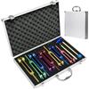 NEWFUN Diapason,Diapason Neurologico,Set di 8 pezzi con base + 1 martelli in silicone e panno per la pulizia, ideale per la terapia, per la terapia dei chakra, la terapia del suono, l'antistress