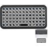 Qutalmi Tastiera wireless piccola, tastiera wireless retroilluminata | Tastiera piccola retroilluminata colorata,Tastiera per tablet, tastiere silenziose per computer da viaggio, dispositivi multipli