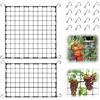 LURICO Rete Scrog 120x120, Rete Elastica per Piante, Ret per Grow Box, Scrog Netz a Traliccio, con 6 Ganci, per Cetrioli Pomodori Fiori Verdure Frutta (120x60cm)
