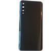 Generico Copri Batteria compatibile con Huawei P Smart Pro STK-L21/ Y9s retro Posteriore Back Cover Scocca coperchio in plastica rigida + lente con cornice + Biadesivo adesivo perincollato (Nero)
