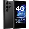 ZOKOE Mini smartphone 4G, 3 GB, RAM 64 GB, ROM 5,0 MP, schermo HD da 3,0 pollici, 2000 mAh, Quad Core, Dual SIM, Android 9.0 per bambini e studenti, mini cellulare sbloccato (nero)