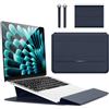 Hinnwer 13 14 Pollici Custodie per PC Portatile Borsa con Funzione Stand per MacBook Air 13 M3/M2/M1 A3113 A2681 A2337, MacBook Pro 14 M4/M4 Pro/M4 Max A3112 A3401 A3185 A2992 A2918 A2779 Blu