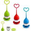 FEMONGY FEMONGIA infusore tè 3 pezzi infusore per tisane con manici in silicone (non caldo), infusore te, filtro the infusione, filtro te, filtri tisane, infusore the, Colino da tè facile da pulire(Amore)