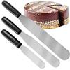Robin Goods® Set di 3 spatole - spatola in acciaio inossidabile con manico in plastica - spatola in 3 misure - spatola per accessori da forno (3 parti - con manico in plastica)