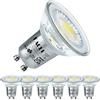 EACLL Lampadine LED GU10 3.5W Luce Bianco del giorno Equivalente a Alogena 50W, Confezione da 6, 385lm 5000K Faretti AC 230V senza Sfarfallio 360°, Angolo a Fascio 38° Spot, Non Dimmerabile Riflettore