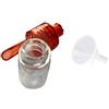 M&M Smartek Dosatore con cucchiaio e imbuto Set porzionatore Sniff Snuff Bottle Sniffer, dispenser in vetro e plastica, dimensioni imbuto (rosso - trasparente)