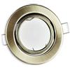 Trano Faretto da incasso ottone a LED - rotondo 5 watt bianco caldo 230V - da incasso - luce orientabile, dimmerabile, superpiatto (profondità di installazione 30mm) - Ø65 - foro da trapano