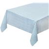 emmevi Tovaglia Cucina Antimacchia Plastificata Cerata Felpata Copri Tavolo Quadretti Blu 140x200 Cm