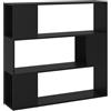 vidaXL Libreria/Divisorio Nera 100x24x94 cm