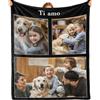 Bemaystar Coperta Personalizzata con Foto - Regali Personalizzati, Coperta Personalizzata, Plaid Personalizzato con Foto, Regali per Donna, Uomo Coppia, Mamma Papà Figli Amici, Festa del Papà -3 Foto