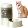 Oldmoom Mangiatoia automatica per gatti, distributore automatico di cibo per gatti di grande capacità, ciotola rimovibile per cani lavabile, abbeveratoio per gatti da interno