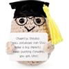 BOXOB Patata Positiva Divertente, 7,5cm Bambola Carina con Patata Positiva Lavorata a Maglia con Cappello da Dottorato con Incoraggiamento Patata di Laurea per Arredamento Regali di Laurea
