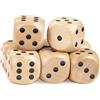 Jortmrd 8 Pezzi Dadi in Legno 30 x 30 x 30mm Dadi da Gioco Legno 6 Facce Naturale Dado Gioco di Legnos per Giocos da Tavolo Giochi di Carte e Feste