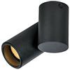 GTV lighting - Lampada da soffitto LUPO - testa mobile - alluminio - 11,6 x 5,6 x 11,5 - IP20, 1 x GU10, max. 50 W - rotondo nero - plafoniera - per uffici eleganti, appartamenti moderni e case