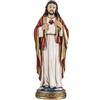 DRW Statuetta del Sacro Cuore di Gesù in Resina Dipinto a Mano cm 20
