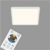 Briloner Leuchten - Pannello LED, plafoniera dimmerabile, con retroilluminazione, telecomando, 18 watt, 2400 lumen, 293 x 293 x 28 mm, colore: bianco