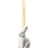 Hutschenreuther Ciondolo pasquale bianco coniglio seduto, Ø 4,0 cm - h 6,5 cm