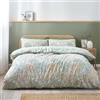 Catherine Lansfield Set copripiumino matrimoniale reversibile con federe, motivo fiori di bosco, verde