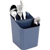 Vilde Scolapiatti per posate, scolapiatti per posate, utensili da cucina, grigio, 14 x 11 x 16 cm