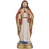 DRW Statuetta del Sacro Cuore di Gesù in Resina Dipinto a Mano 13 cm