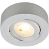 BRILONER - Faretto da superficie e da incasso 2 in 1 LED, orientabile, dimmerabile, luce bianca calda, spot LED 230V, spot da soffitto, dimensione foro 68mm, 90x30mm (DxH), cromo opaco