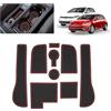 BSTW Compatibile con VW Golf 7 7.5 R GTD GTI GTE 2013-2019 Tappetini Antiscivolo per Golf 7 Tappetini in Gomma per Console Centrale, Porta Bicchieri, Scanalatura Porta (Rosso)
