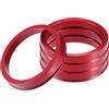 A ABSOPRO Anelli Centrici per Cerchi Auto Rossi Set di 4 Alluminio | Diametro Esterno 70.1mm, Interno 60.1mm, Spessore 10mm, Elimina Vibrazioni, Sostituisce Anello Plastica