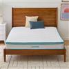 Linenspa Materasso ibrido King (150 x 200 cm) in memory foam e molle elicoidali da 20 cm, sensazione di rigidità media, materasso arrotolato, 1,5 x 1,5 x 20,3 cm, conforme e traspirante, bianco