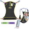 EZ Assistive Imbracatura universale per sollevamento paziente, per il posizionamento del letto e il bagno, imbracatura di trasferimento per anziani, allettata (nero, M)
