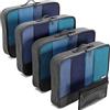 OW-Travel Organizer Valigia Salvaspazio Set da 5 Nero (Large) Organizer da Viaggio per Valigia e Zaino. Packing Cubes. Cubi Organizzatori, Divisori per Valigie. Borse Portaoggetti per Valigie