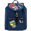 Invicta Zaino a lpino Heritage Patch, Blu, Borsa Donna, Viaggio y Tempo Libero, Eco Material, 20 Lt