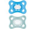 BAMED MAM Mam Ciuccio Succhietto in Silicone con Custodia 2-6 mesi Azzurro Confezione da 2 Pezzi