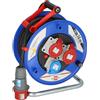 Brennenstuhl Garant CEE IP44 - Avvolgicavo per cantieri industriali/cantieri, 30 m, in plastica speciale, per uso in cantiere e uso permanente all'aperto, prodotto in Germania, colore: Nero