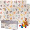 Iberimarcas Tappetino da gioco per bambini, pieghevole, sensoriale, impermeabile, atossico, reversibile. Versatile, perfetto per gattonare in sicurezza. (Wildlife Expedition, 150cm x 200cm x 1.5cm thick)