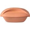 Römertopf Pentola in Terracotta 3 L con Coperchio, Terracotta | Argilla naturale, 3 litri, per 4 persone, cottura senza grassi, adatta al forno
