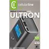 Cellularline - Power Bank 10000mah 30w Display Lcd Pbultron10000d-nero